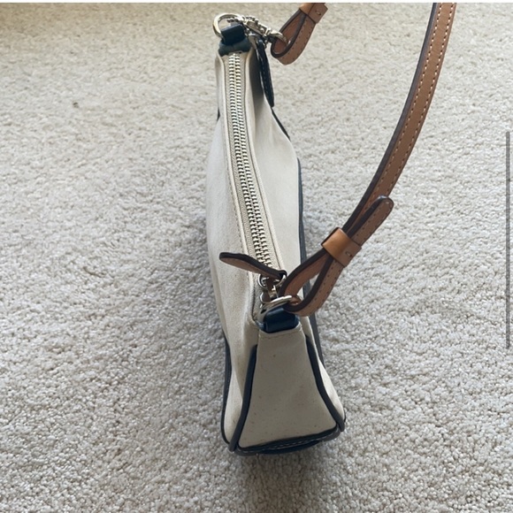 Coach cream and navy Demi small handbag - Picture 3 of 15